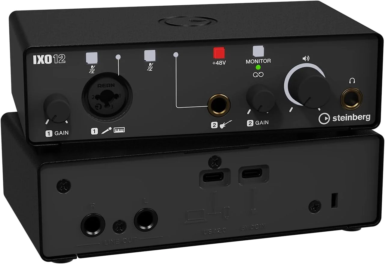 کارت صدای استاینبرگ IXO12 USB 2.0 2x2 به همراه پری امپ میکروفون - شامل نرم افزار Cubase AI و Cubasis LE - مشکی کارت صدای استاینبرگ IXO12 USB 2.0 2x2 به همراه پری امپ میکروفون - شامل نرم افزار Cubase AI و Cubasis LE - مشکی