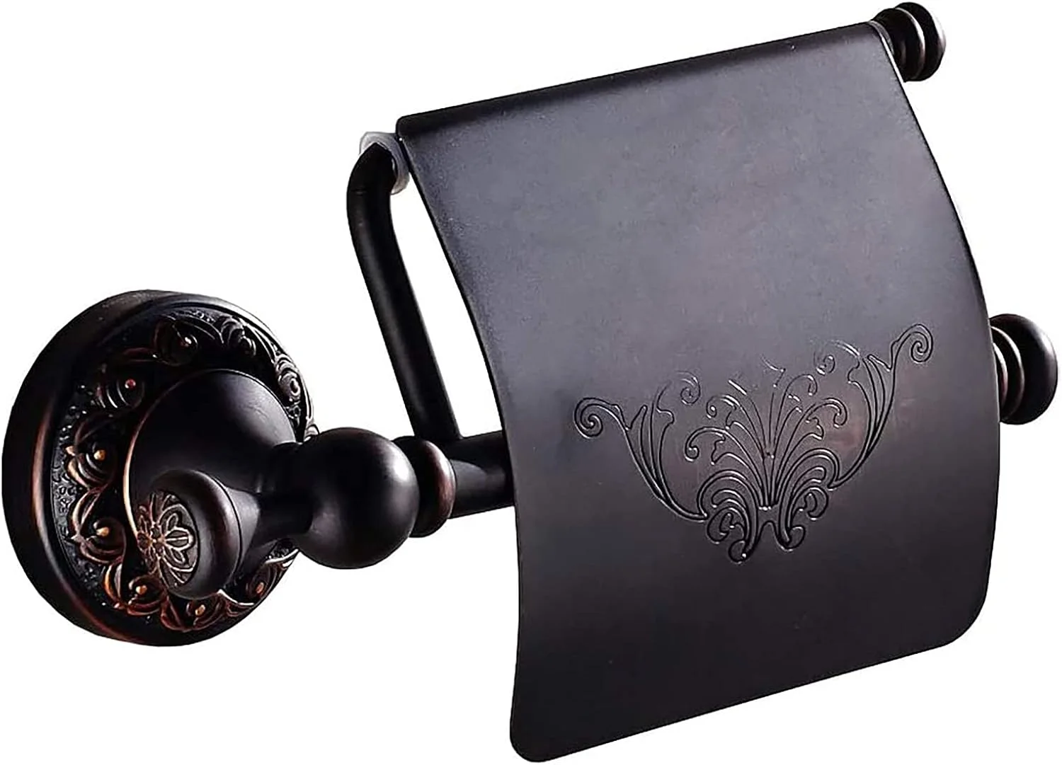 لیدن، لوازم جانبی حمام برنجی مشکی عتیقه، جا دستمال کاغذی توالت، سازمان دهنده دستمال کاغذی، برنز روغنی