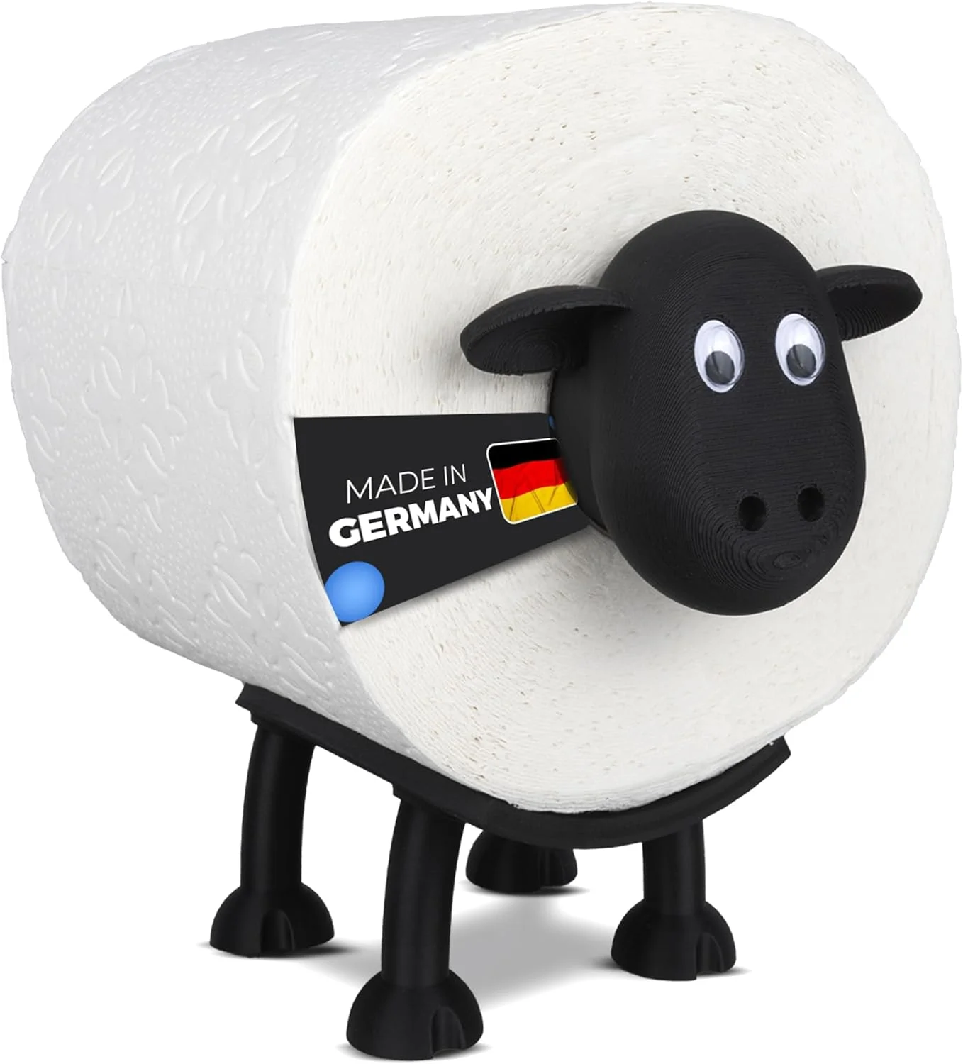 نگهدارنده دستمال توالت گوسفندی LAYERSMITH® [اورجینال] یک عدد برای رول های 42 میلی متری - ایده آل به عنوان دکوری برای دستمال توالت، نگهدارنده رول توالت، نگهدارنده کاغذ توالت یا به عنوان هدیه