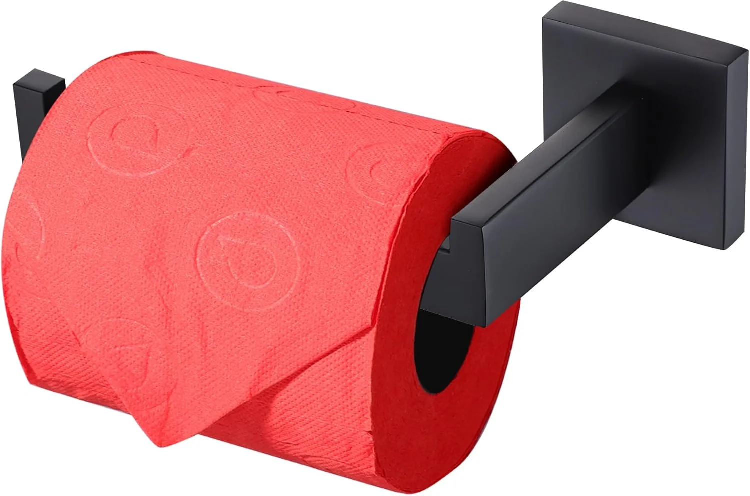 جا دستمال توالت مشکی LANC، جا رولی دستمال توالت دیواری مناسب آشپزخانه و سرویس بهداشتی، پخش کننده و آویز دستمال کاغذی مشکی مات مدرن، استیل ضد زنگ، چپ A8807MB-LF