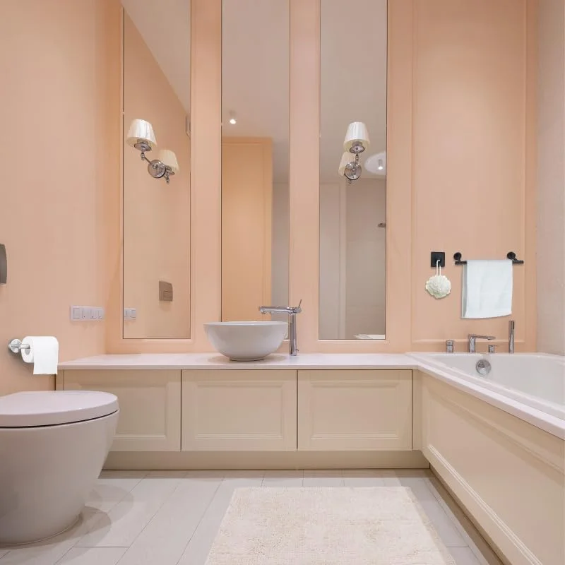 ست لوازم جانبی حمام لابی موس شامل میله حوله، جا دستمال توالت و 2 عدد قلاب، نصب دیواری با دریل، نگهدارنده حوله و قلاب استیل ضد زنگ