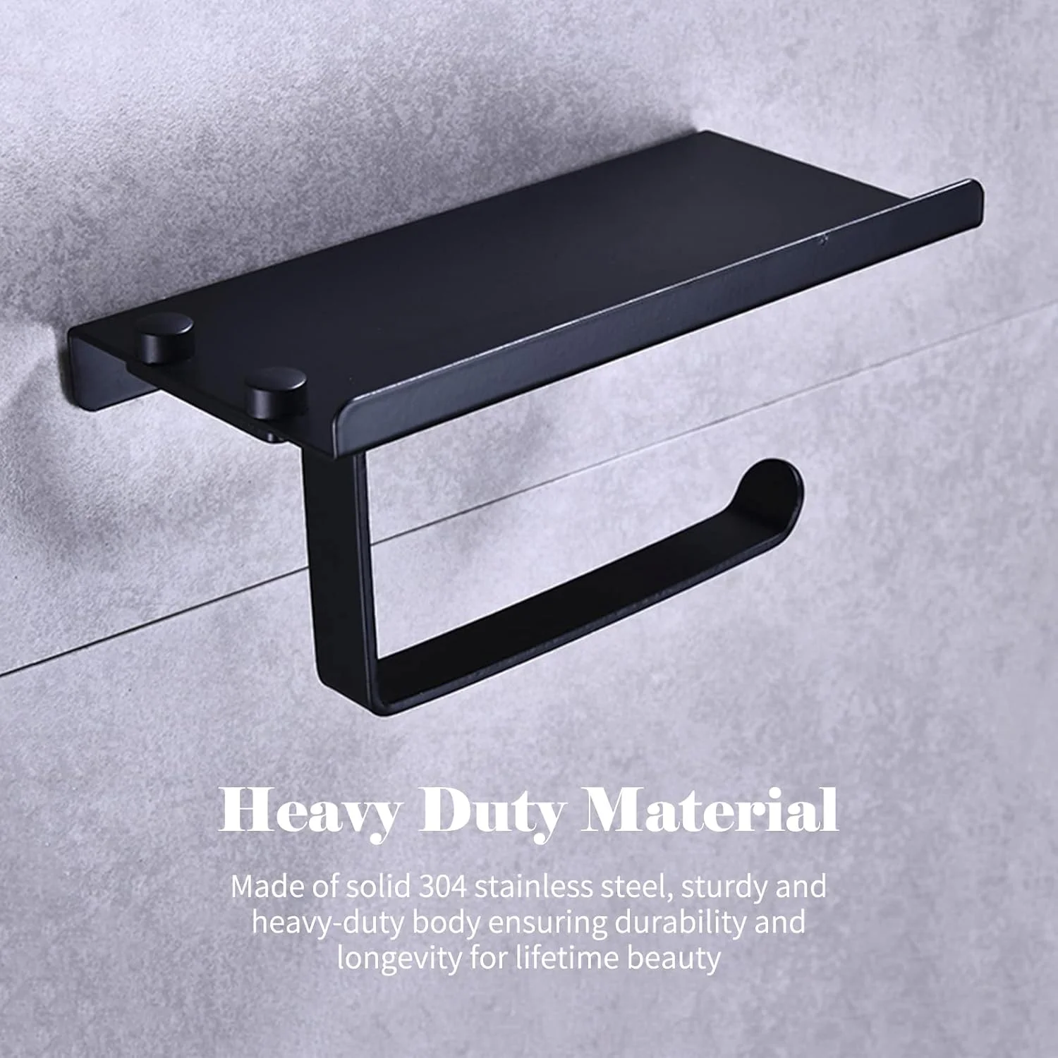 ست لوازم حمام لابیموس شامل میله حوله، جا دستمال کاغذی، 2 عدد قلاب، نصب دیواری استیل ضد زنگ با دریل