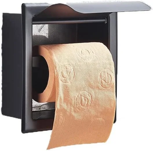 جا دستمال کاغذی استیل ضد زنگ KRSIAXG برای سرویس بهداشتی، کروم براق، نصب دیواری، جعبه دستمال کاغذی رولی ضد آب (Hortel)