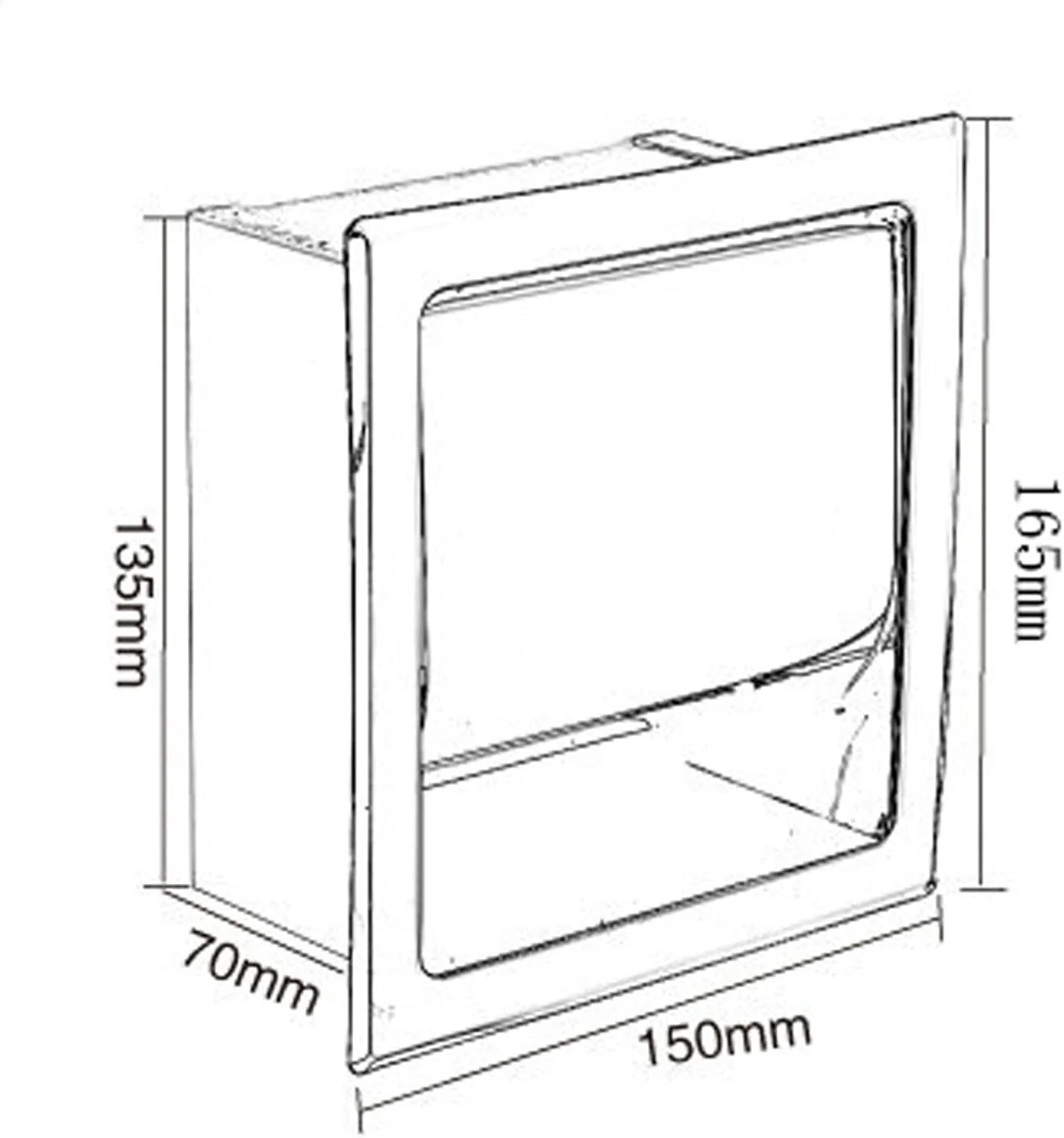جا دستمال کاغذی استیل ضد زنگ KRSIAXG برای سرویس بهداشتی، کروم براق، نصب دیواری، جعبه دستمال کاغذی رولی ضد آب (Hortel)