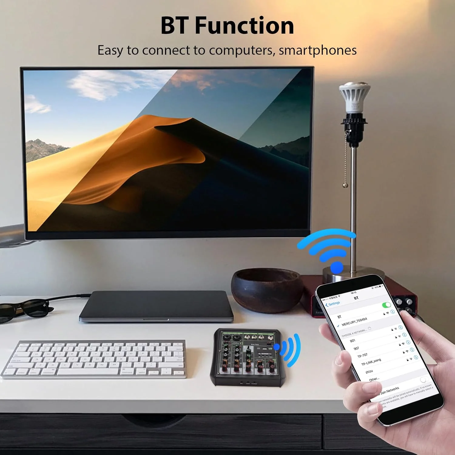 میکسر صوتی 6 کاناله Labymos با فانتوم پاور 48 ولت، کنسول میکس OTG، پخش کننده USB MP3 با کنسول صوتی BT برای سینمای خانگی، رابط صوتی کامپیوتر میکسر صوتی 6 کاناله Labymos با فانتوم پاور 48 ولت، کنسول میکس OTG، پخش کننده USB MP3 با کنسول صوتی BT برای سینمای خانگی، رابط صوتی کامپیوتر