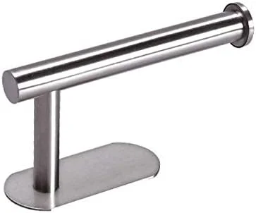 جا دستمال کاغذی رولی آشپزخانه، نگهدارنده دیواری استیل ضد زنگ، لوازم جانبی حوله دستمال کاغذی توالت (رنگ: D)