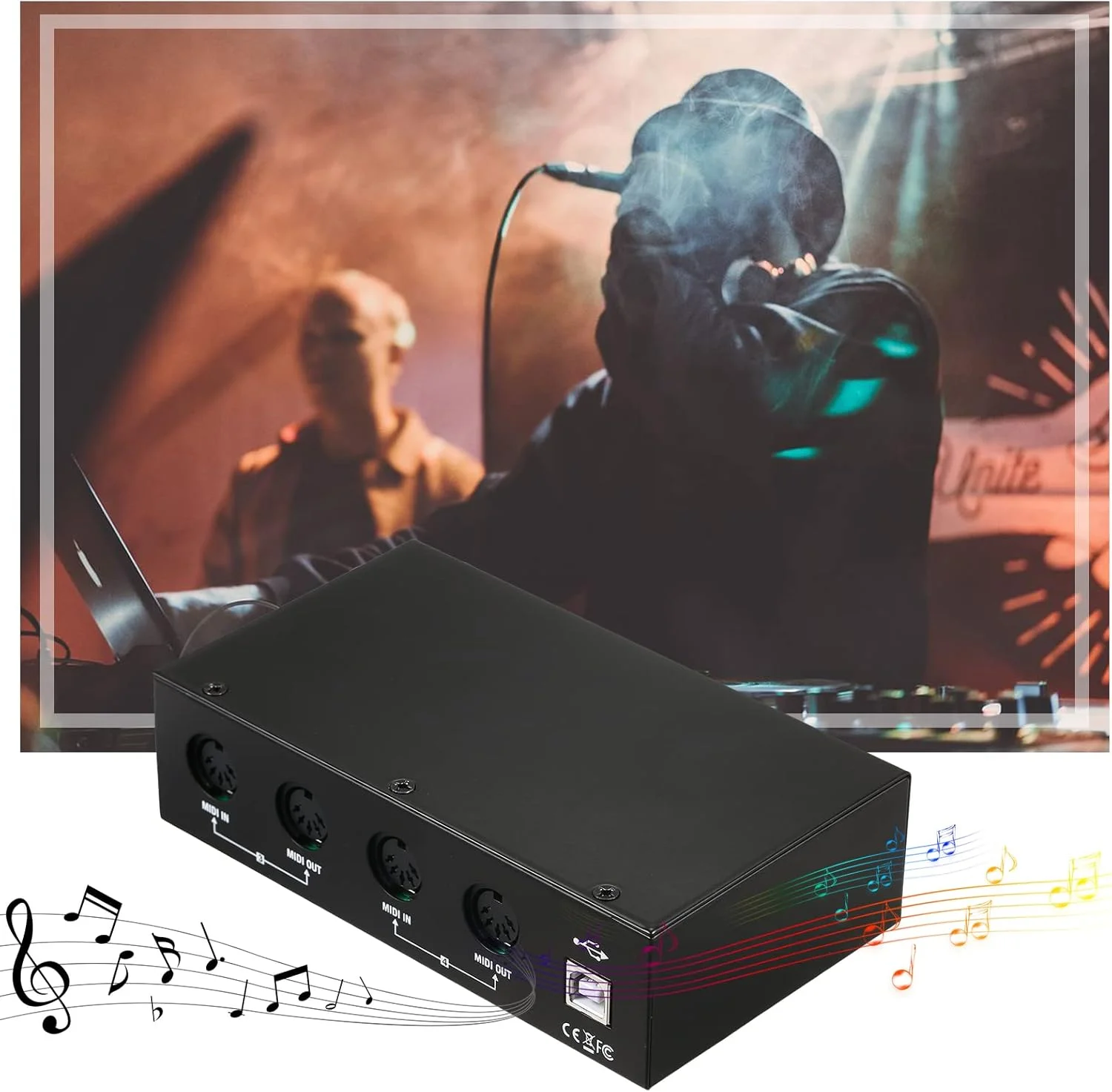 UM4X4 USB MIDI Interface 4 IN Out 64 Channels 4i 4o Merge 2i4o Box for Music Creation Connect Multiple Devices Editors Companion UM4X4 USB MIDI Interface 4 IN Out 64 Channels 4i 4o Merge 2i4o Box for Music Creation Connect Multiple Devices Editors Companion