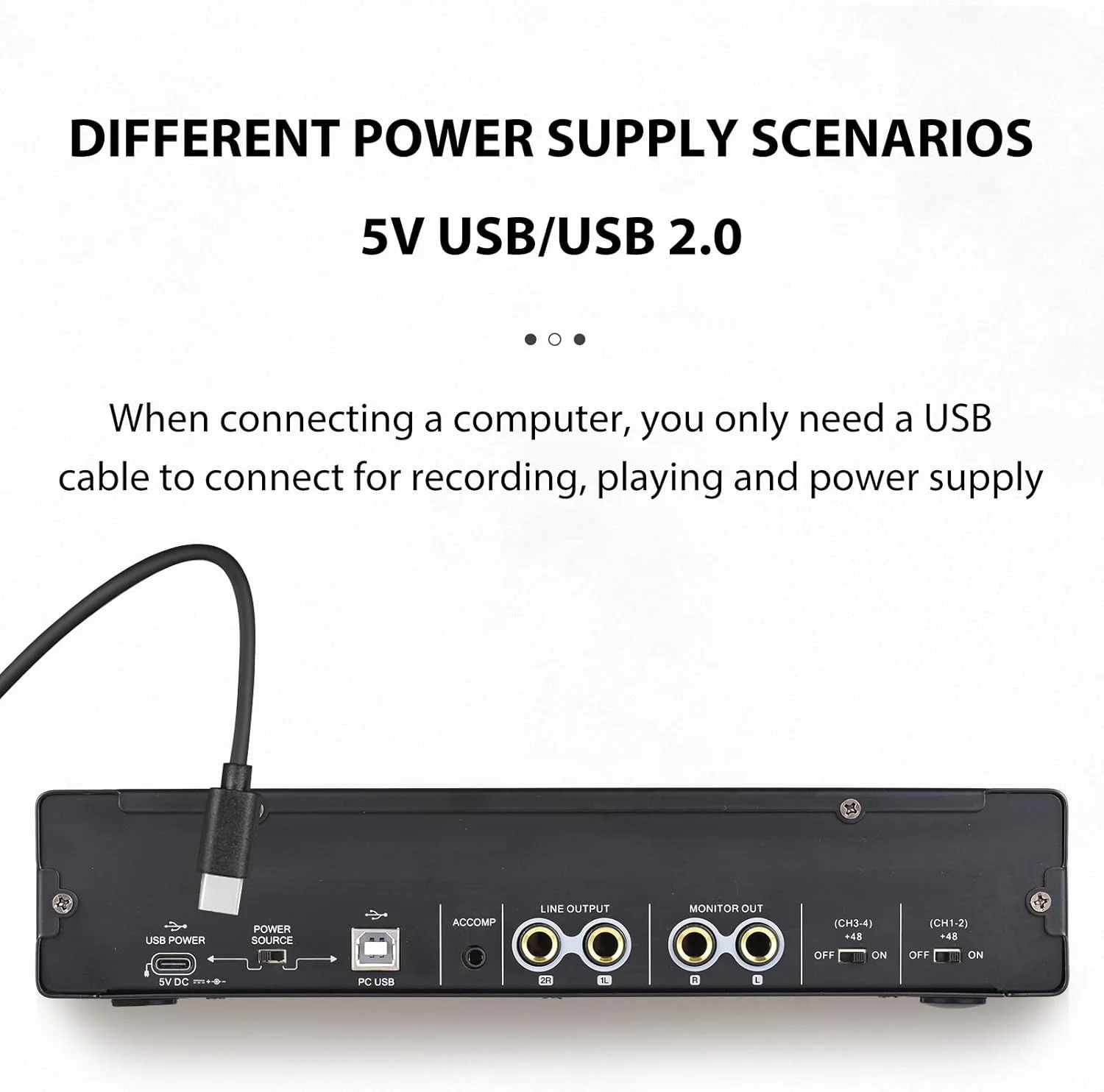 کارت صدای 4 کاناله با رابط صوتی درایور USB 24 بیت 192 کیلوهرتز منبع تغذیه فانتوم 48 ولت برای پخش زنده حرفه ای کارائوکه کارت صدای 4 کاناله با رابط صوتی درایور USB 24 بیت 192 کیلوهرتز منبع تغذیه فانتوم 48 ولت برای پخش زنده حرفه ای کارائوکه