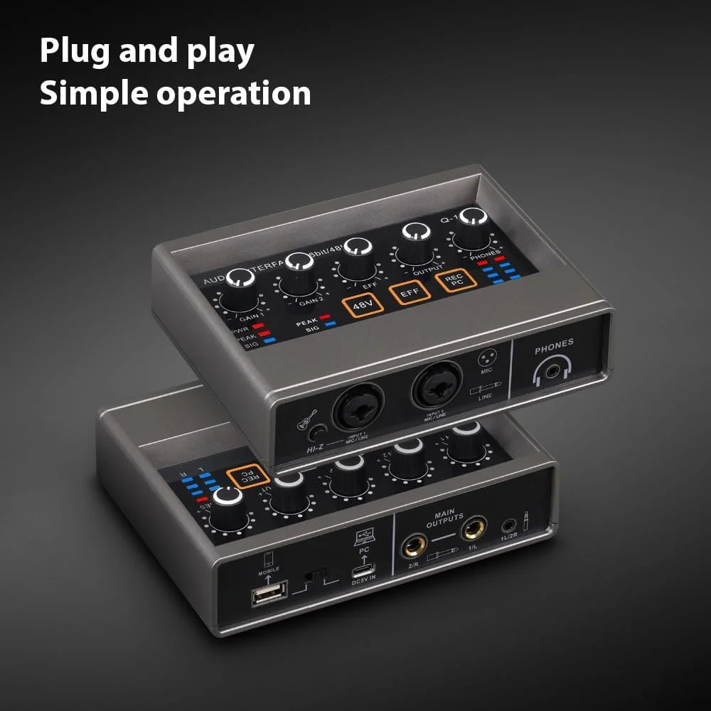 کارت صدای حرفه ای Labymos با رابط XLR و افکت Reverb، فانتوم پاور 48 ولت، رزولوشن 16 بیت/48 کیلوهرتز، اتصال آسان برای موسیقی، کارائوکه آنلاین و وکال کارت صدای حرفه ای Labymos با رابط XLR و افکت Reverb، فانتوم پاور 48 ولت، رزولوشن 16 بیت/48 کیلوهرتز، اتصال آسان برای موسیقی، کارائوکه آنلاین و وکال