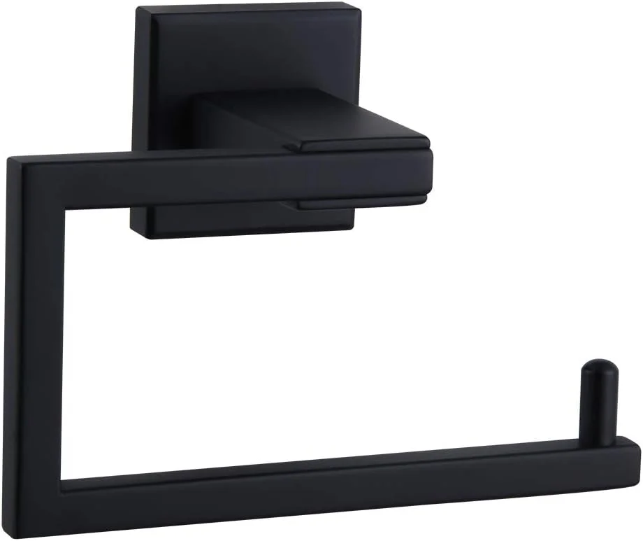 جا دستمال کاغذی توالت مشکی مات kimzcn، جنس استیل ضد زنگ SUS 304، نصب دیواری مناسب برای حمام