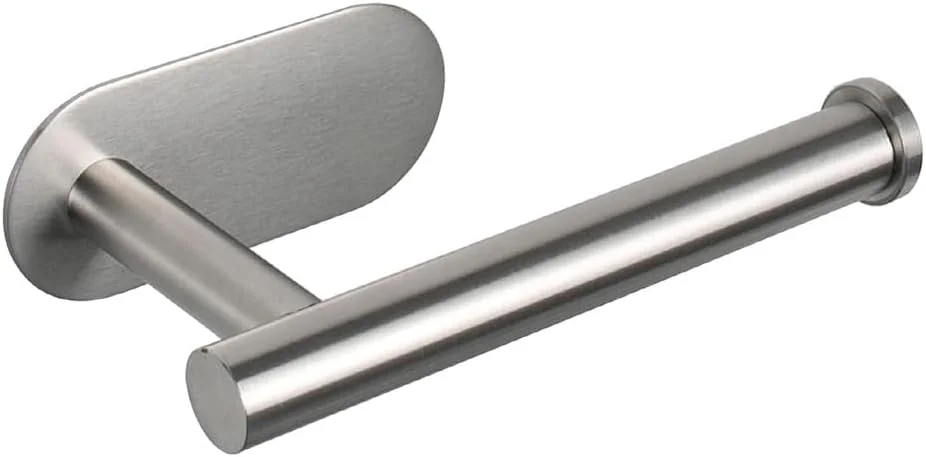 نگهدارنده دستمال توالت KEYDAOMLER، خود چسب، بدون نیاز به سوراخکاری، مناسب برای حمام و سرویس بهداشتی، استیل ضد زنگ SUS304، نگهدارنده حوله کاغذی دیواری، نیکل برس خورده