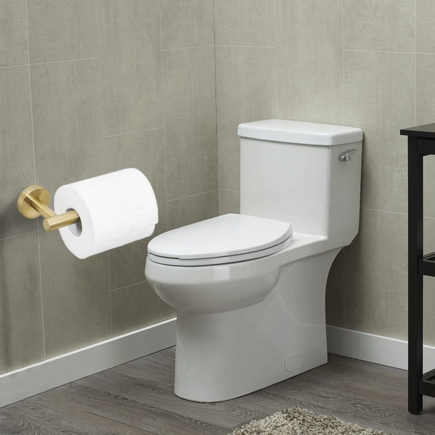 Khazna Restroom Fixtures Brushed Gold Toilet Paper Holder, Bathroom, Wall Mount DurableStainless Steel, Modern Style, Toilet Paper Holder Modern Style, for Hotel Kitchen Khazna Restroom Fixtures Brushed Gold Toilet Paper Holder, Bathroom, Wall Mount DurableStainless Steel, Modern Style, Toilet Paper Holder Modern Style, for Hotel Kitchen