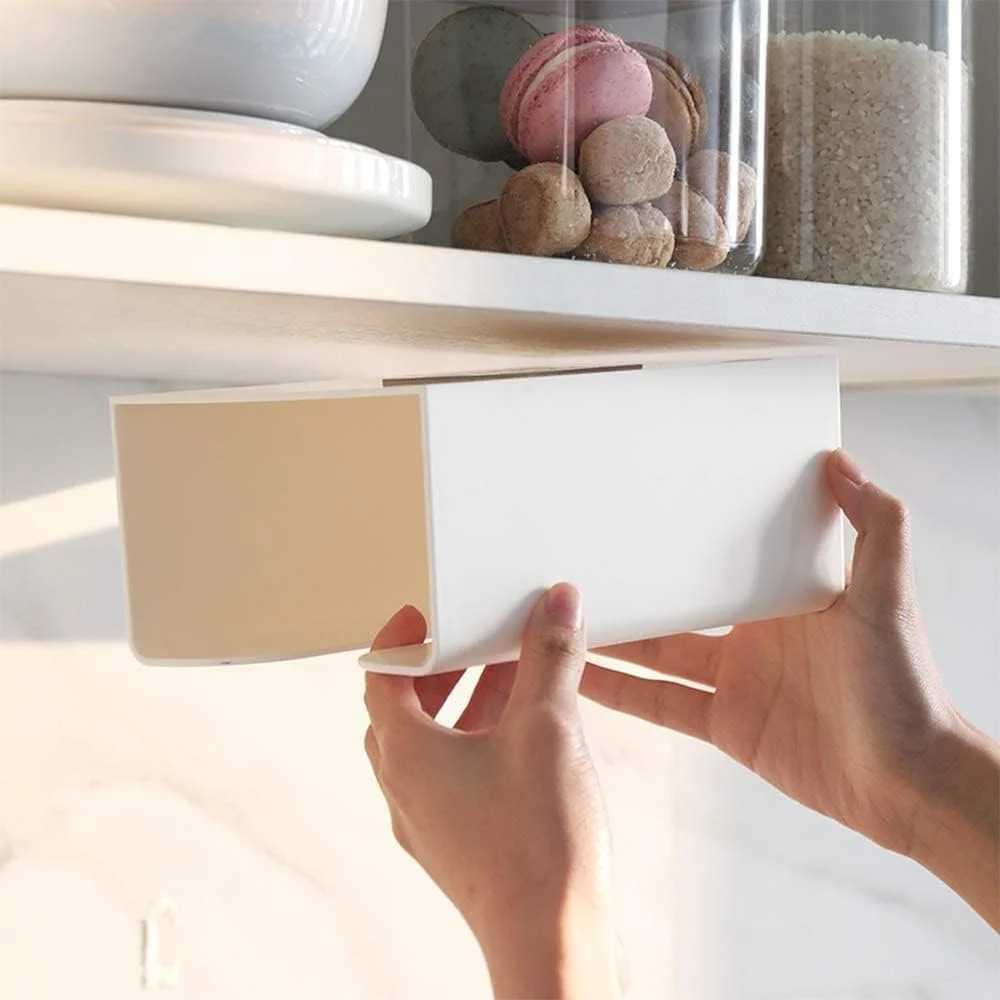 Khazna Tissue Box - Portable Toilet Paper Holder, Toilet Tissue Dispenser, Wall-Mounted Storage Box for Living Room, Bathroom, Kitchen, Toilet and Office Room,white,1 Count (Pack of 1) Khazna Tissue Box - Portable Toilet Paper Holder, Toilet Tissue Dispenser, Wall-Mounted Storage Box for Living Room, Bathroom, Kitchen, Toilet and Office Room,white,1 Count (Pack of 1)