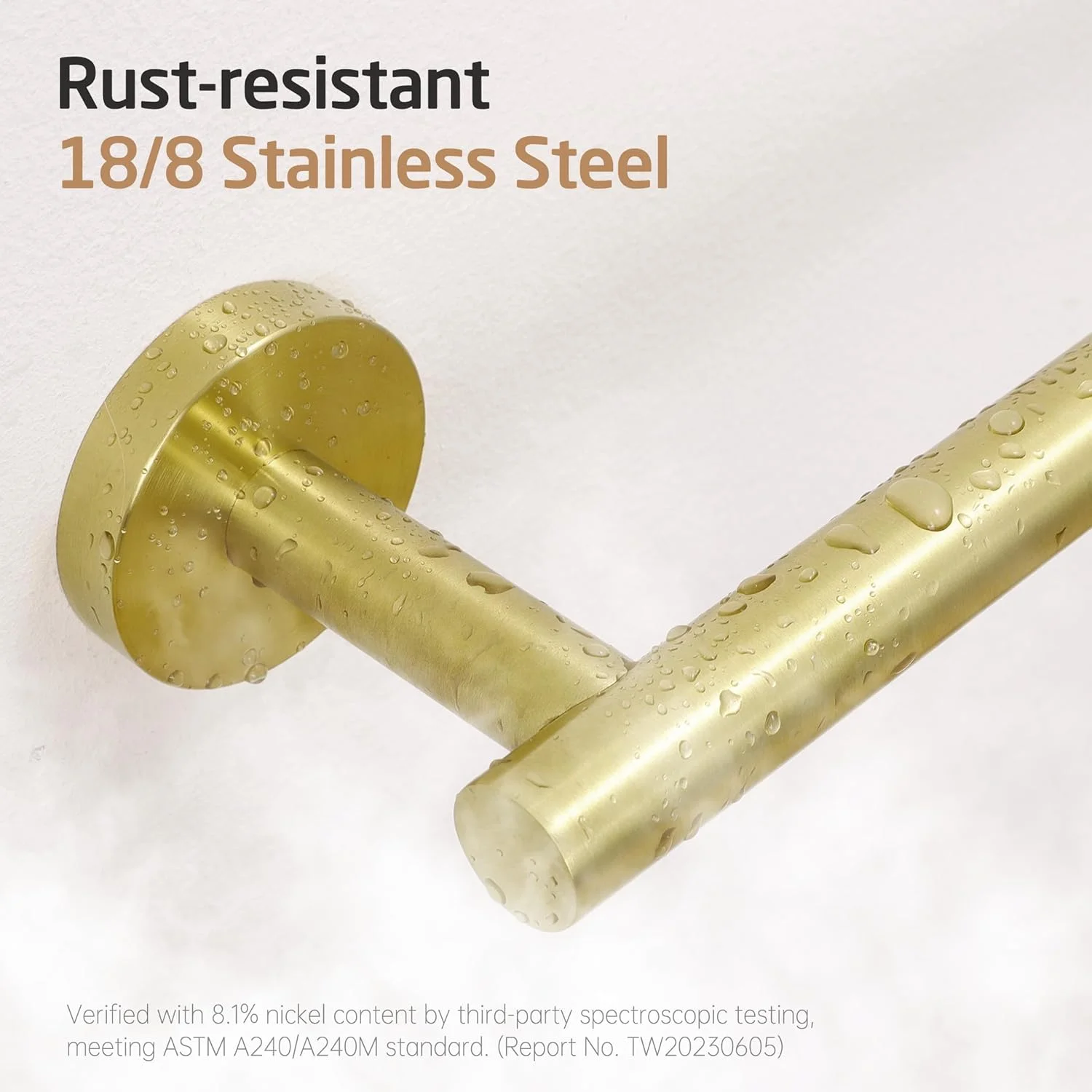 KES (برنجی برس خورده) - جا دستمال توالت، پخش کننده کاغذ توالت، استیل ضد زنگ SUS304، نصب دیواری، برنجی برس خورده، A2175S12-BZ