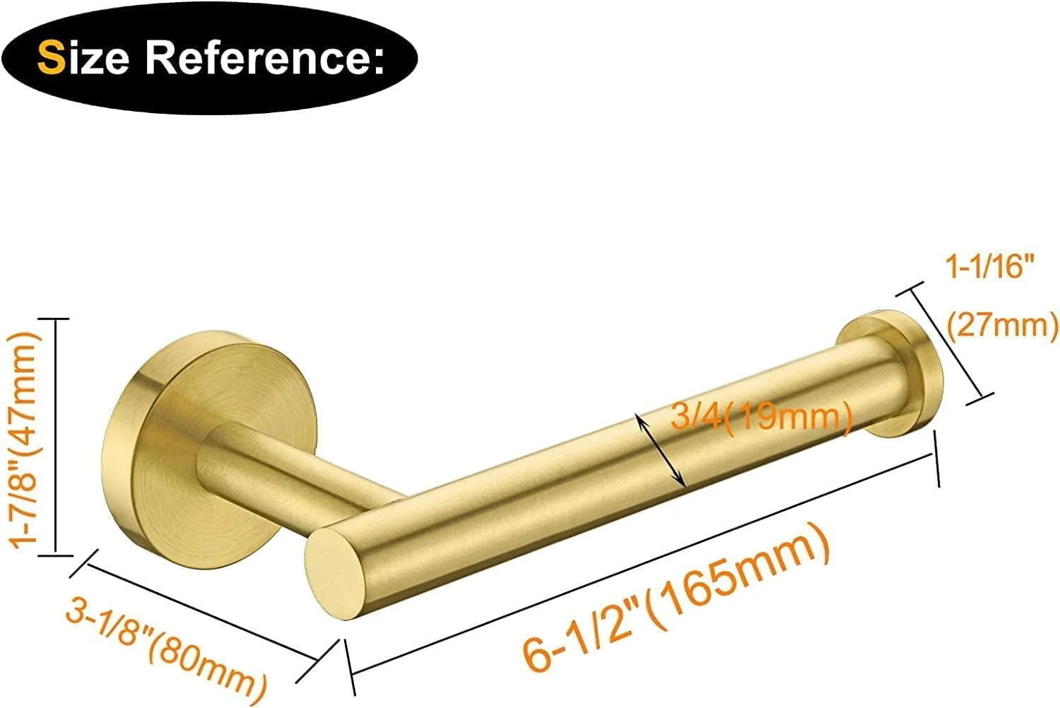Khazna Restroom Fixtures Brushed Gold Toilet Paper Holder, Bathroom, Wall Mount DurableStainless Steel, Modern Style, Toilet Paper Holder Modern Style, for Hotel Kitchen Khazna Restroom Fixtures Brushed Gold Toilet Paper Holder, Bathroom, Wall Mount DurableStainless Steel, Modern Style, Toilet Paper Holder Modern Style, for Hotel Kitchen