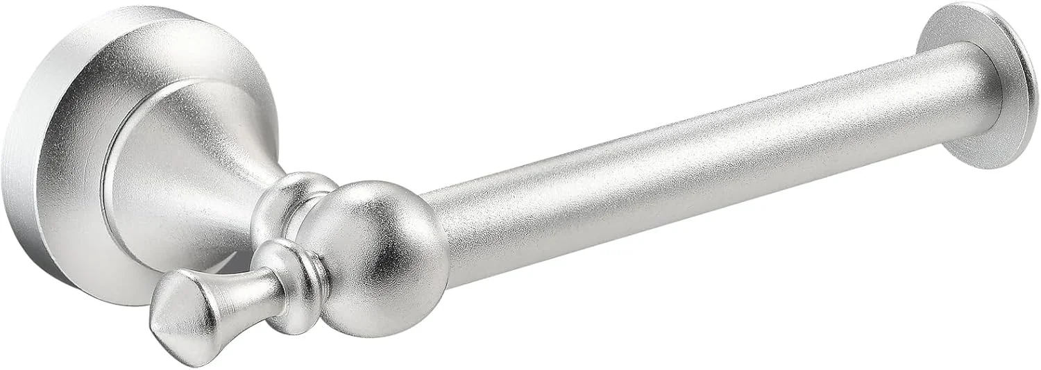 نگهدارنده دستمال توالت دیواری Katezon - نگهدارنده رول دستمال کاغذی نقره ای لوکس گرد، نگهدارنده رول دستمال توالت آلومینیومی ممتاز برای حمام، دستشویی، ضد زنگ (نقره ای)