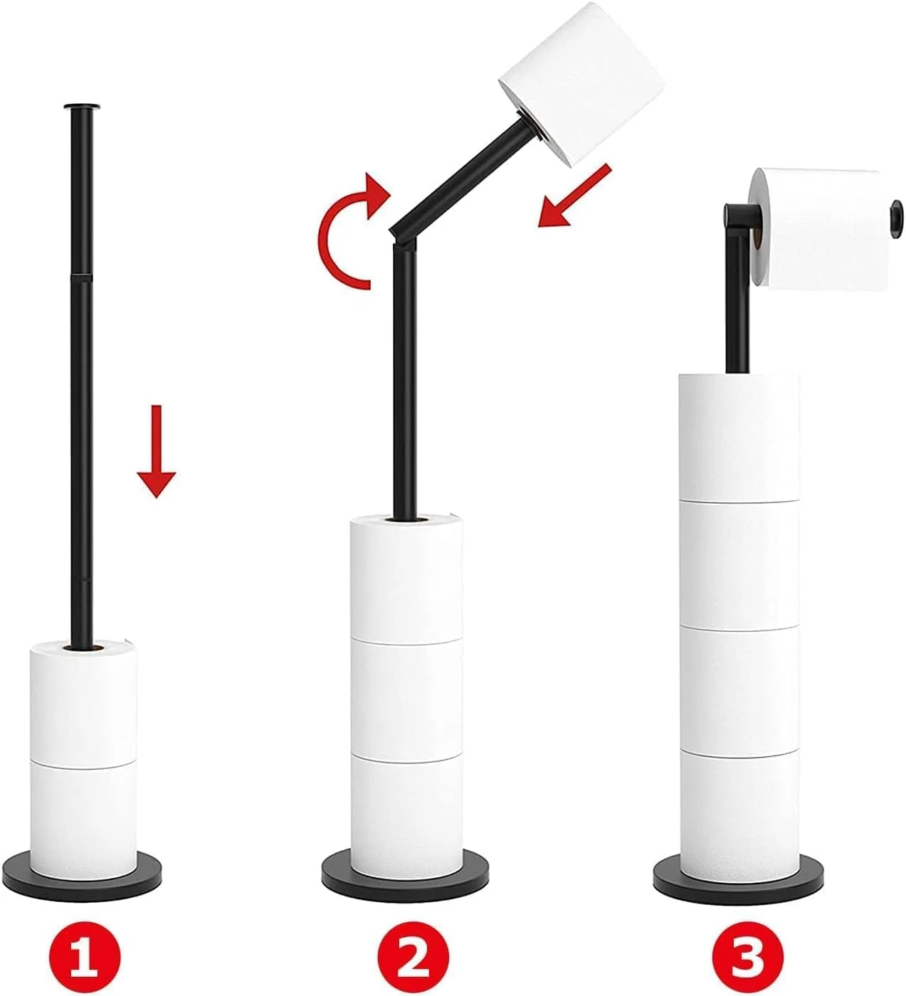 جا دستمال توالت Joyzzz، لوازم جانبی حمام سفید و محکم، پایه رول کاغذی با نصب آسان و طراحی ساده، ایده آل برای فضاهای کوچک و حمام مهمان