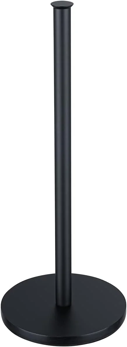 پایه نگهدارنده دستمال توالت JQK، مشکی مات، استیل ضد زنگ 304 ضخامت 0.8 میلی متر، جا دستمال کاغذی با ظرفیت 3 رول برای حمام، مدل TPS180-PB