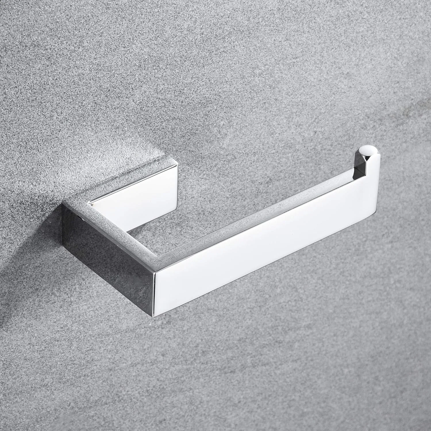 جا دستمال کاغذی مستطیلی JunSun، استیل ضد زنگ، مدرن، پرداخت آینه ای، نگهدارنده رول دستمال کاغذی، لوازم جانبی حمام، نصب دیواری، کروم براق