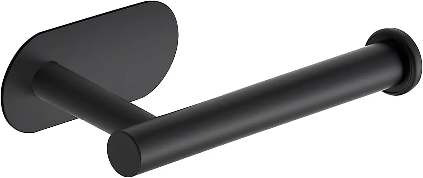 جا دستمال کاغذی رولی چسبی JOY DECOR، بسته 1 عددی - مشکی مات، استیل ضد زنگ SUS304، ضد زنگ، بدون نیاز به سوراخ کاری، مناسب برای نصب دیواری آشپزخانه و حمام