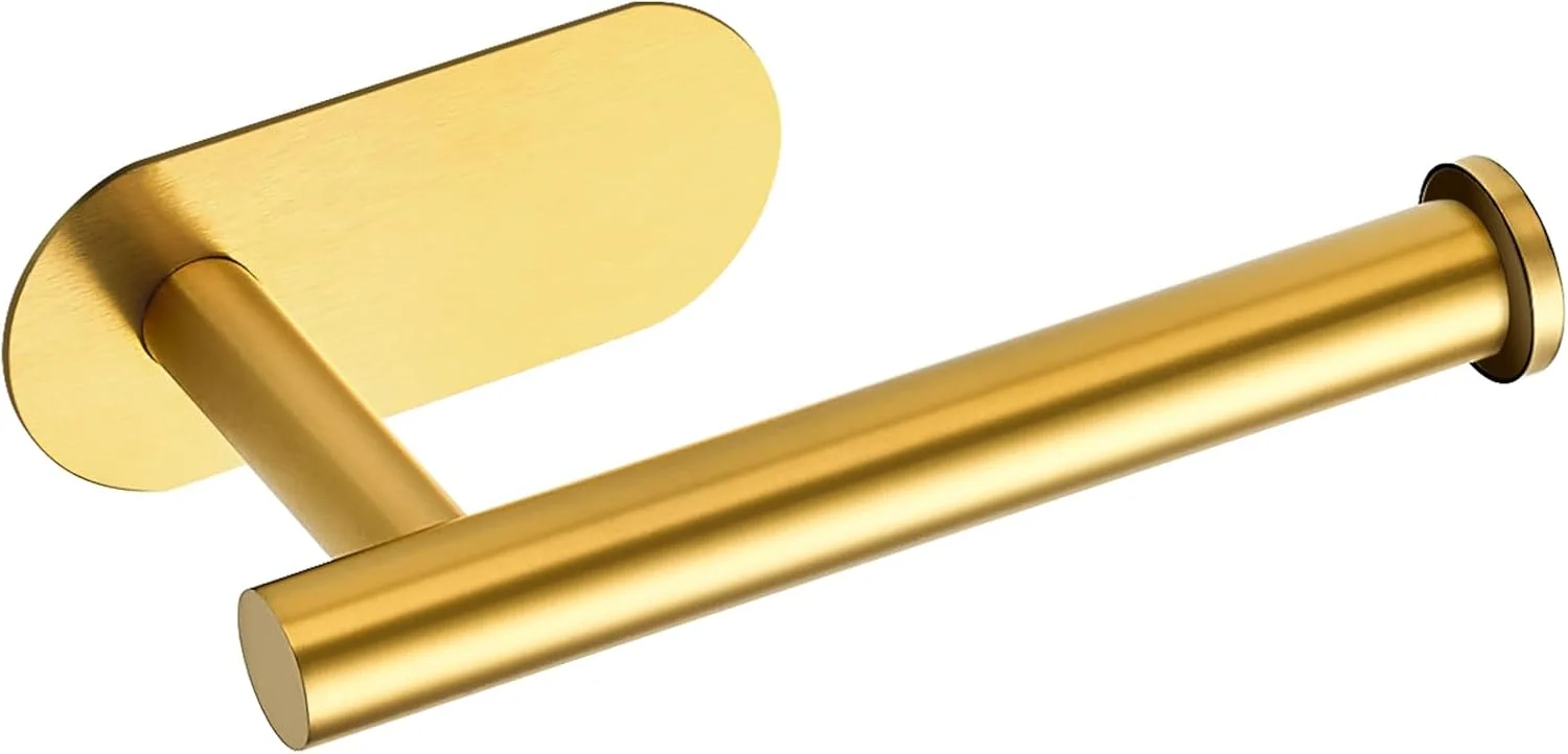 جا دستمال کاغذی چسبی JOY DECOR بسته 2 عددی - طلایی استیل ضد زنگ SUS304، ضد زنگ، بدون نیاز به سوراخ کاری، مناسب آشپزخانه، حمام، نصب دیواری