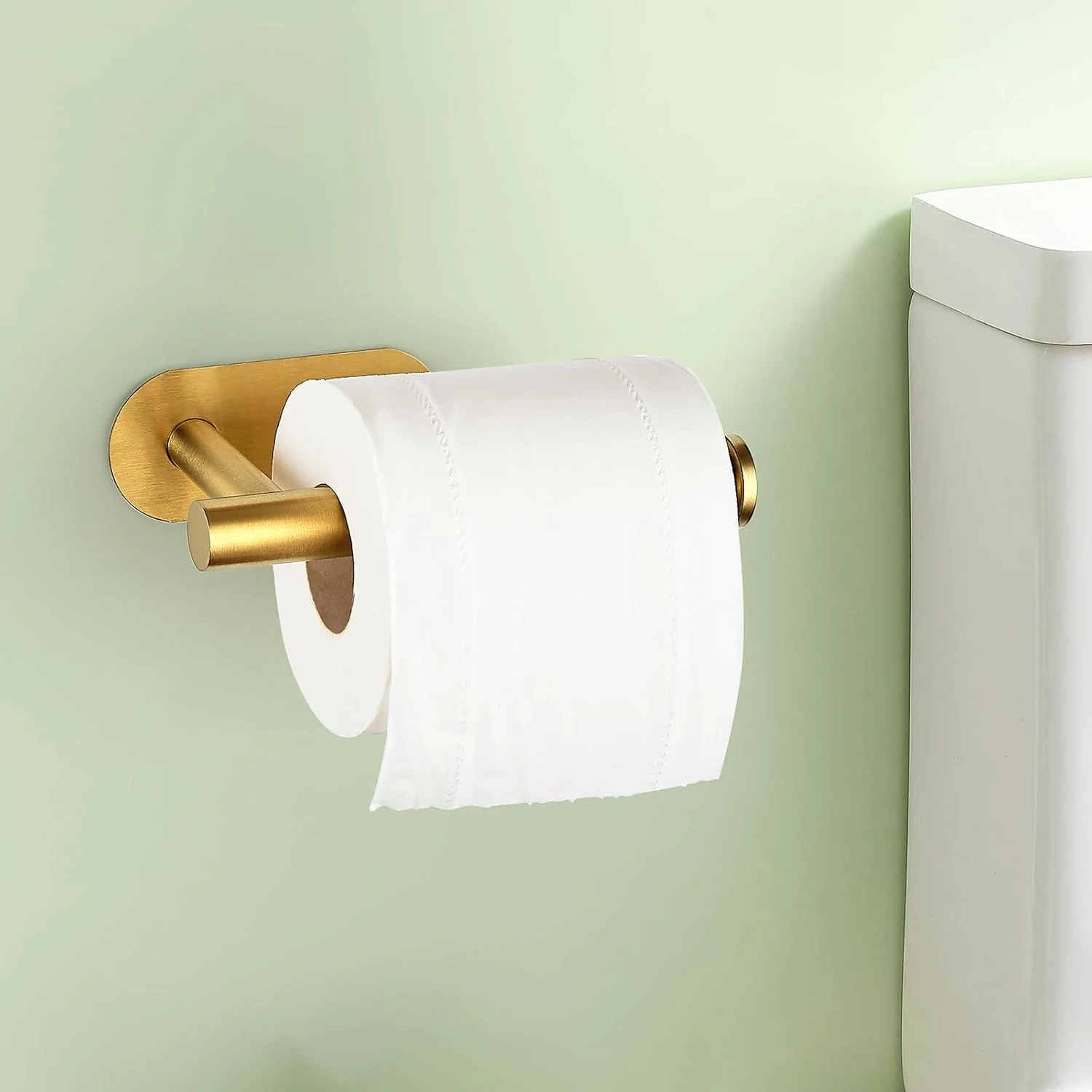 جا دستمال کاغذی چسبی JOY DECOR بسته 2 عددی - طلایی استیل ضد زنگ SUS304، ضد زنگ، بدون نیاز به سوراخ کاری، مناسب آشپزخانه، حمام، نصب دیواری