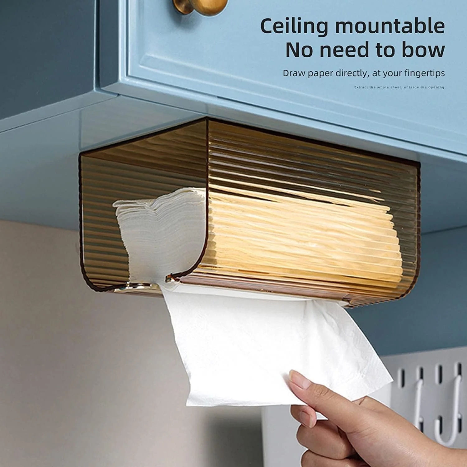 جا دستمال کاغذی دیواری JOIMAR، نگهدارنده دستمال توالت، جعبه پخش کننده دستمال کاغذی و محل نگهداری، نگهدارنده دستمال کاغذی برای آشپزخانه حمام (طلایی)