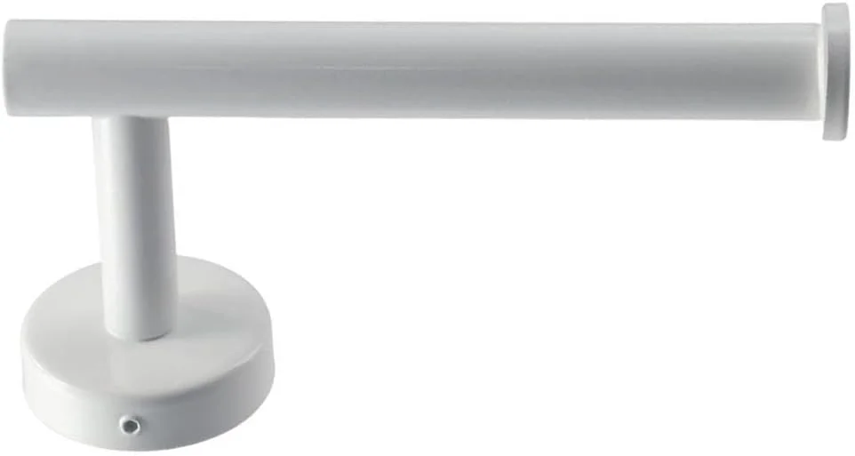 جا دستمال کاغذی توالت iuniq سفید، نگهدارنده دستمال کاغذی دیواری استیل ضد زنگ سنگین، جا رول کاغذی توالت به سبک مدرن و باز برای حمام و آشپزخانه