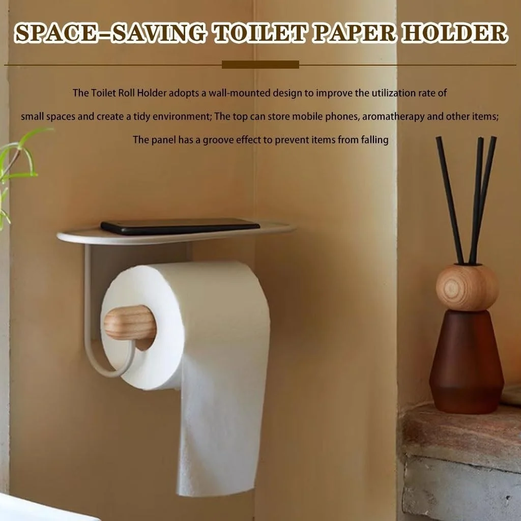 جا دستمال کاغذی توالت ساده ژاپنی، جا کاغذی رولی بدون پانچ، قفسه دیواری رترو برای کافی شاپ، جا دستمال کاغذی چسبی، برای آشپزخانه و هتل