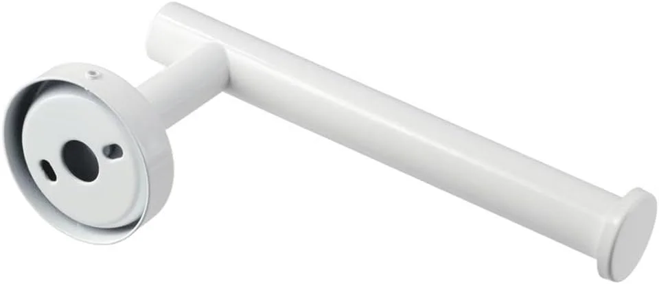 جا دستمال کاغذی توالت iuniq سفید، نگهدارنده دستمال کاغذی دیواری استیل ضد زنگ سنگین، جا رول کاغذی توالت به سبک مدرن و باز برای حمام و آشپزخانه