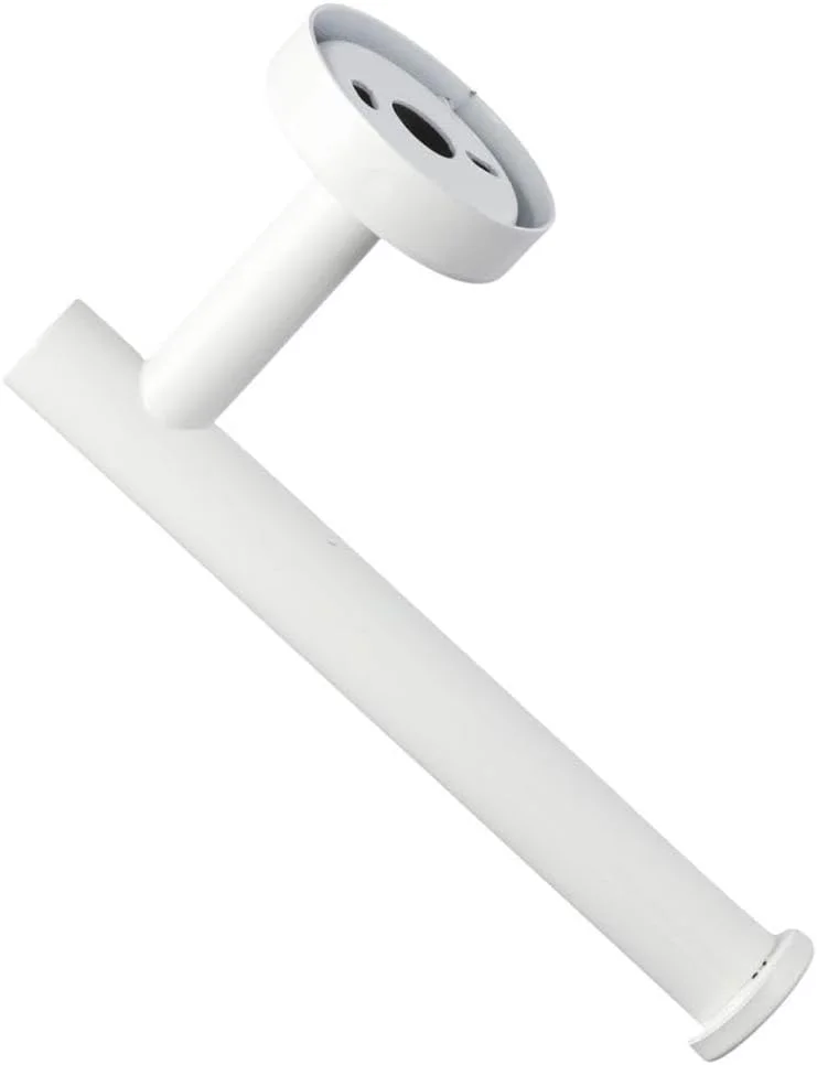 جا دستمال کاغذی توالت iuniq سفید، نگهدارنده دستمال کاغذی دیواری استیل ضد زنگ سنگین، جا رول کاغذی توالت به سبک مدرن و باز برای حمام و آشپزخانه