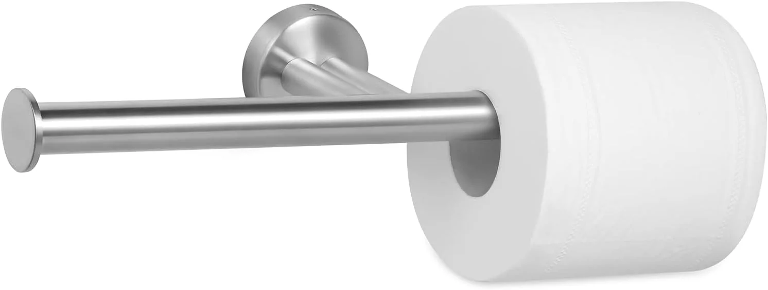 نگهدارنده دو قلو دستمال توالت دیواری JAAWAN، نیکل برس خورده استیل ضد زنگ SUS304، نگهدارنده 2 رول دستمال کاغذی برای حمام و آشپزخانه