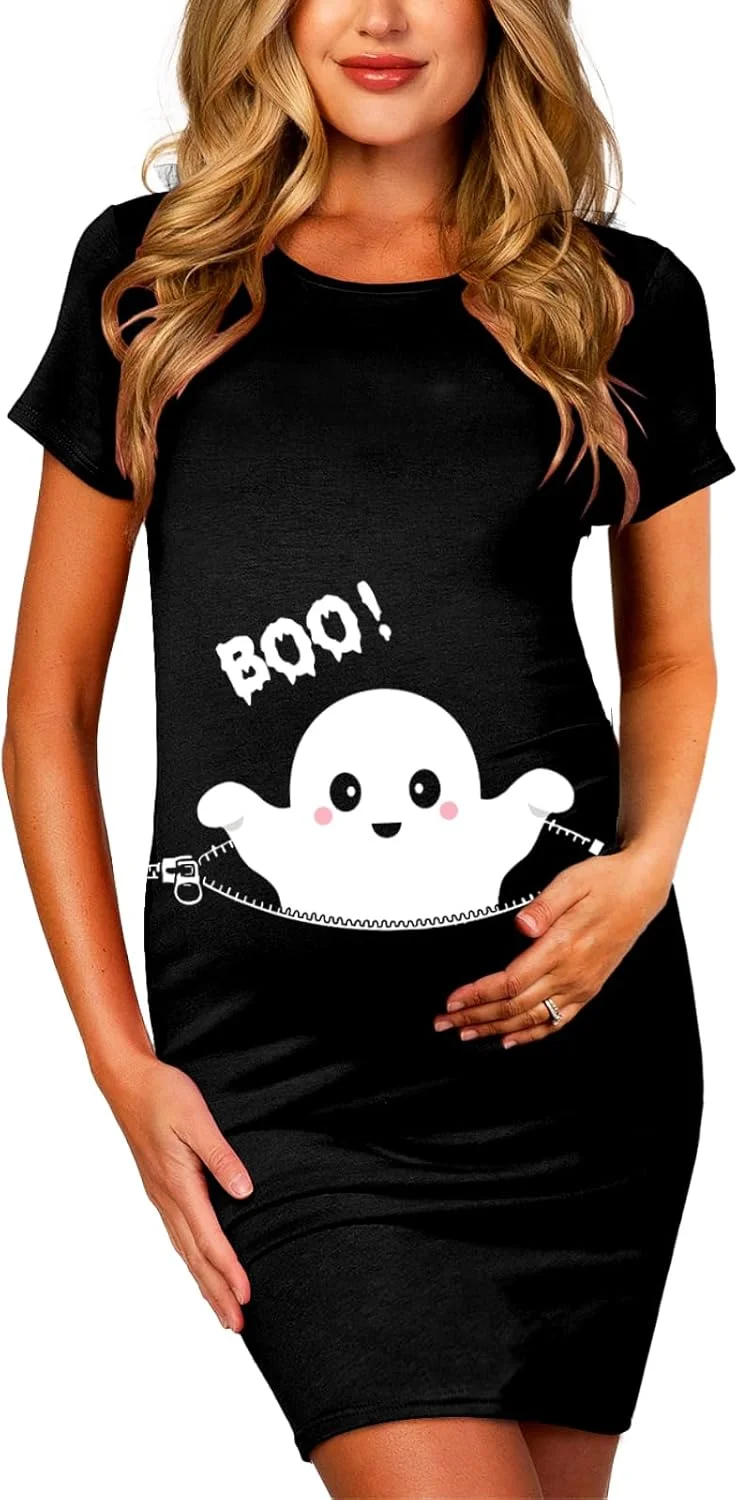 لباس بارداری کریسمس زنانه Deerose، لباس مهمانی کریسمس