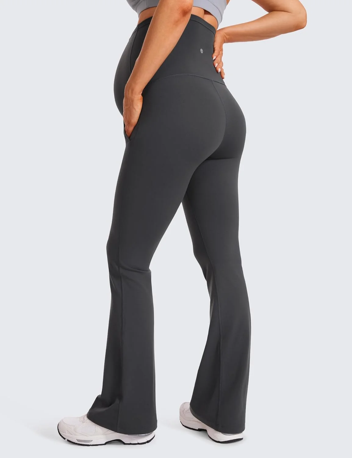 شلوار لگینگ بارداری زنانه CRZ YOGA Butterluxe، مدل دمپا گشاد با جیب، 31 اینچ - شلوار یوگا و ورزشی مناسب دوران بارداری، نرم و لطیف