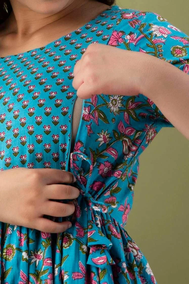 لباس بارداری زنانه صورتی تیره مدل COTTON HTHRANG_01 بارداری