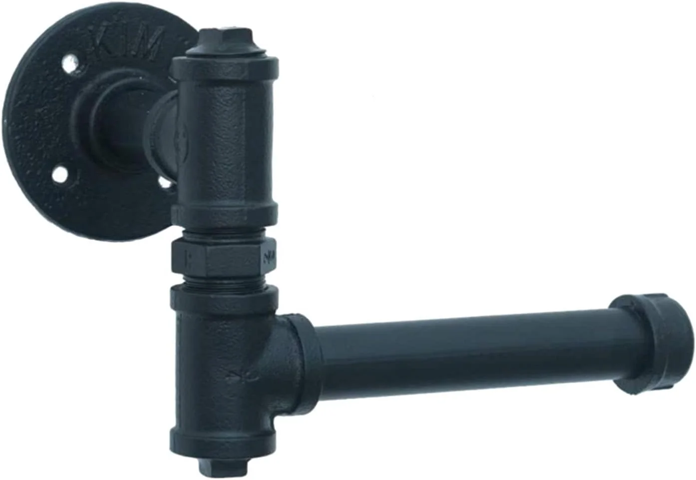 جا دستمال کاغذی توالت به سبک صنعتی LIU، جا رولی لوله آهنی رترو L شکل برای خانه، بار، مزرعه و کافی شاپ