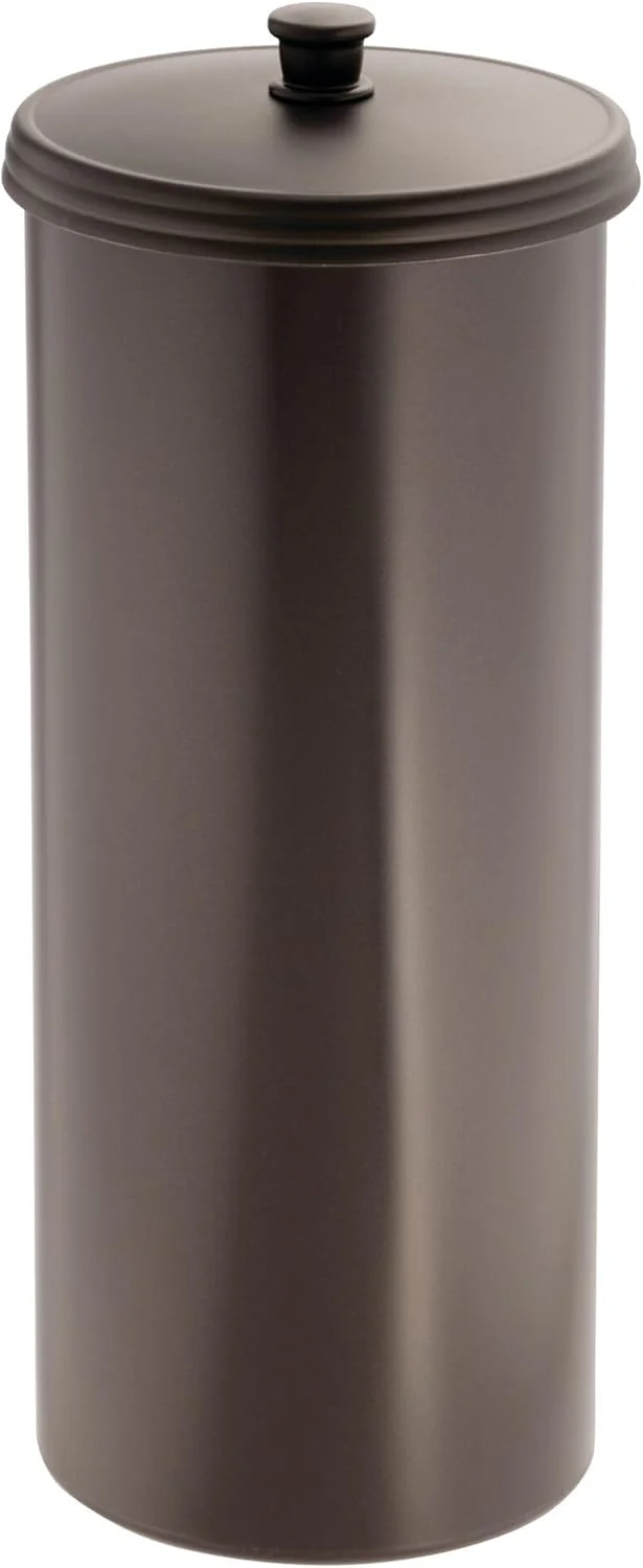 جا دستمال کاغذی ایستاده پلاستیکی iDesign، مجموعه Kent - نگهداری 3 رول دستمال توالت، 16.5x39.3 سانتی متر، برنز