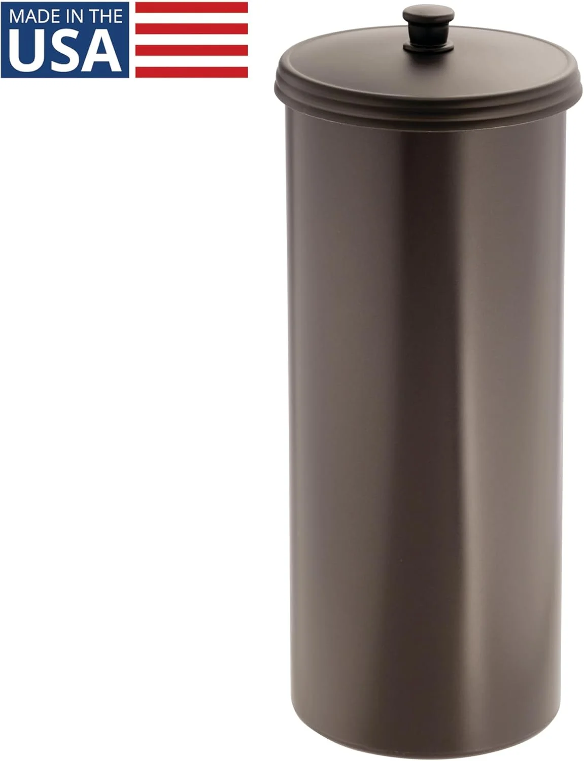 جا دستمال کاغذی ایستاده پلاستیکی iDesign، مجموعه Kent - نگهداری 3 رول دستمال توالت، 16.5x39.3 سانتی متر، برنز