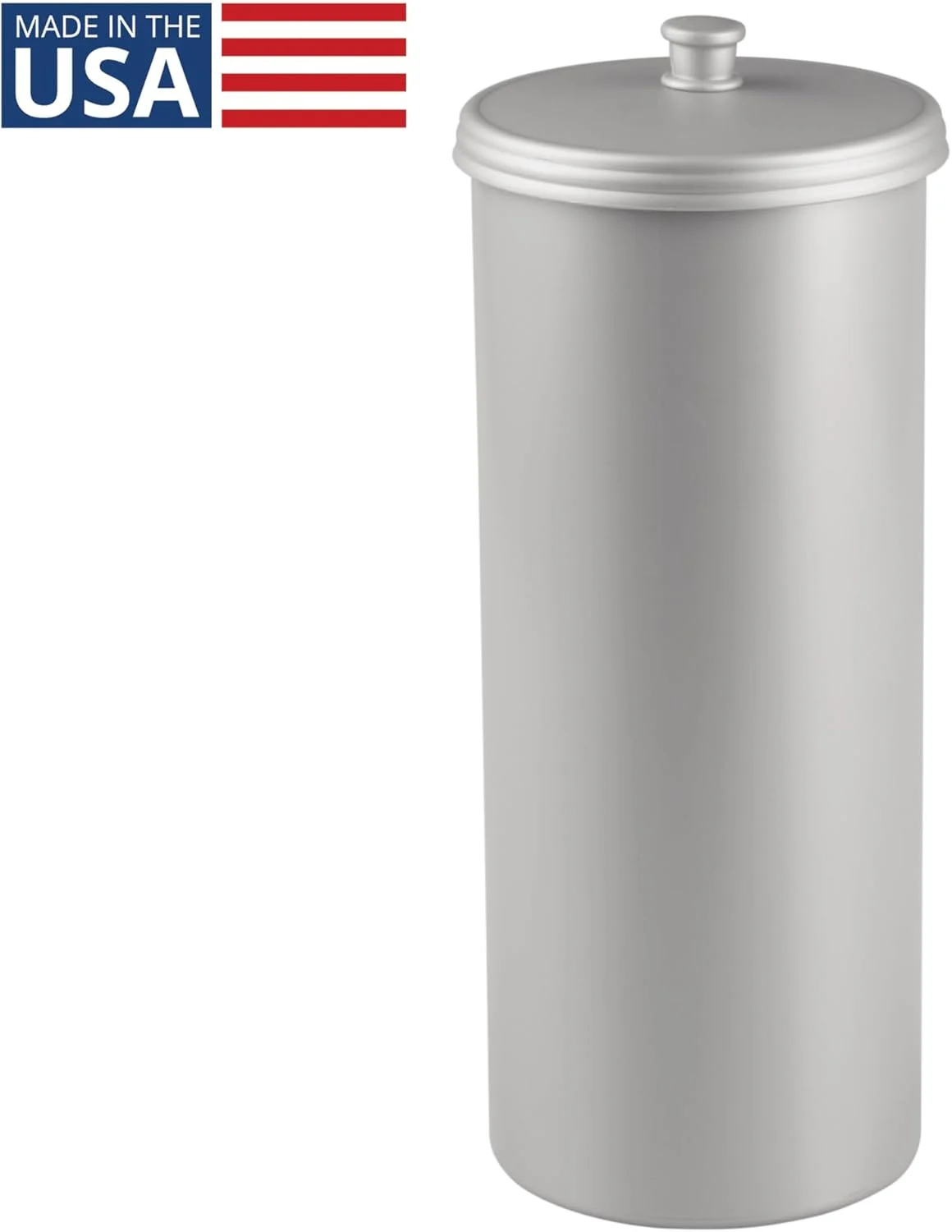 جا دستمال رولی ایستاده iDesign Kent Bathware، مناسب برای نگهداری دستمال توالت در حمام - خاکستری