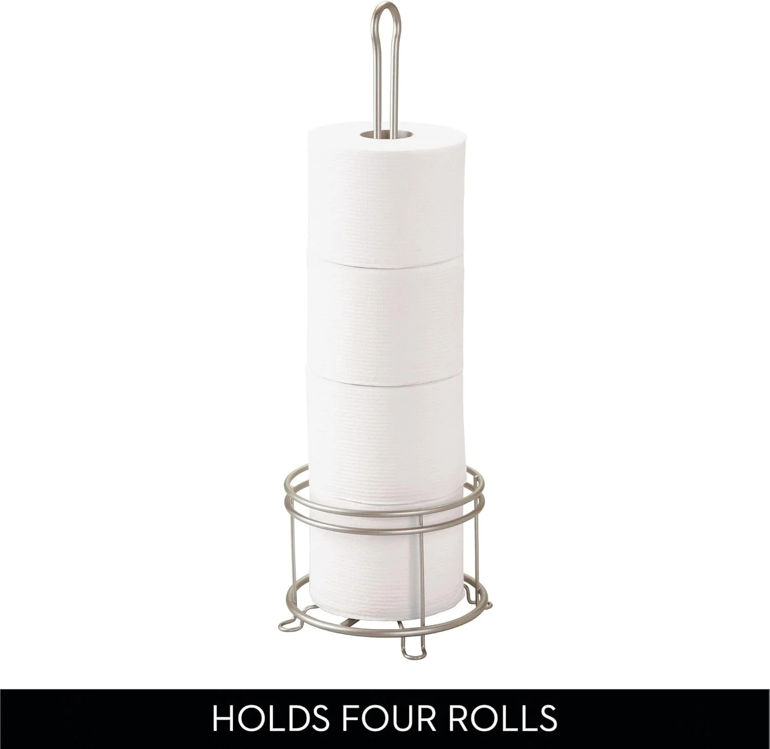 جا دستمال توالت ایستاده 4 رول iDesign - مجموعه وستون - ساتن جا دستمال توالت ایستاده 4 رول iDesign - مجموعه وستون - ساتن