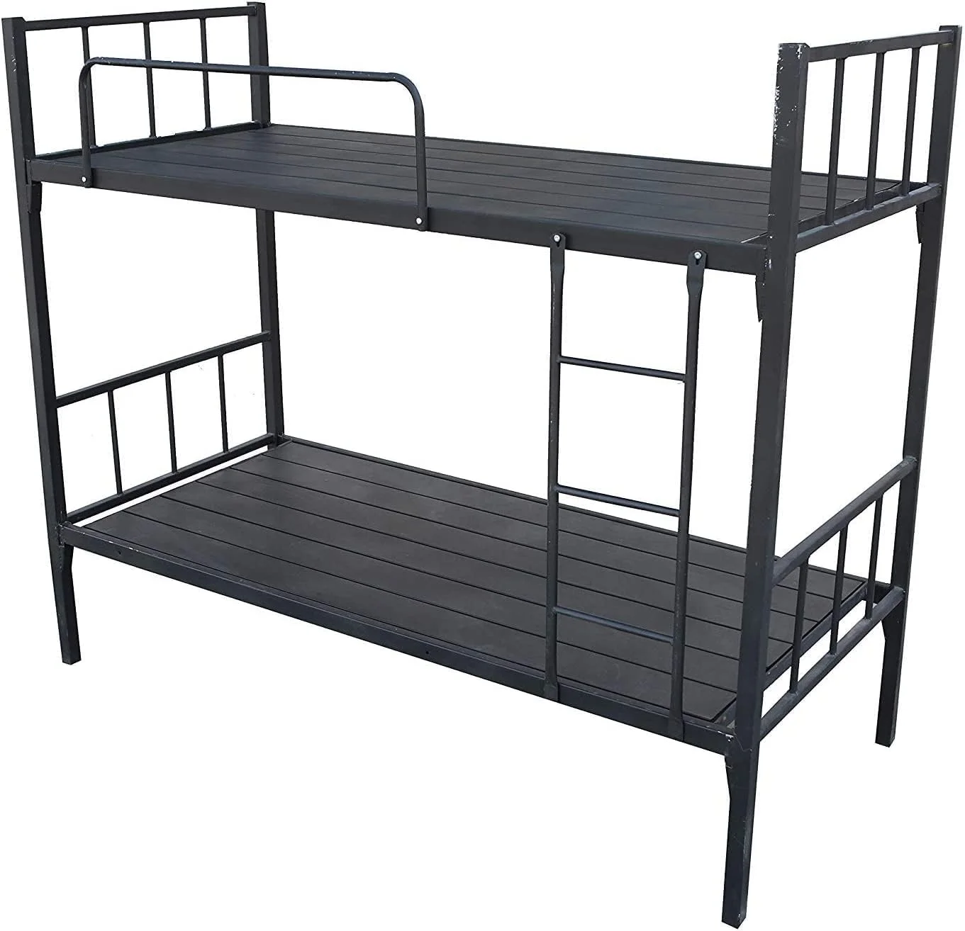 تخت خواب دو طبقه فلزی سنگین کارناک، مشکی، ابعاد 190x90x180 سانتی متر