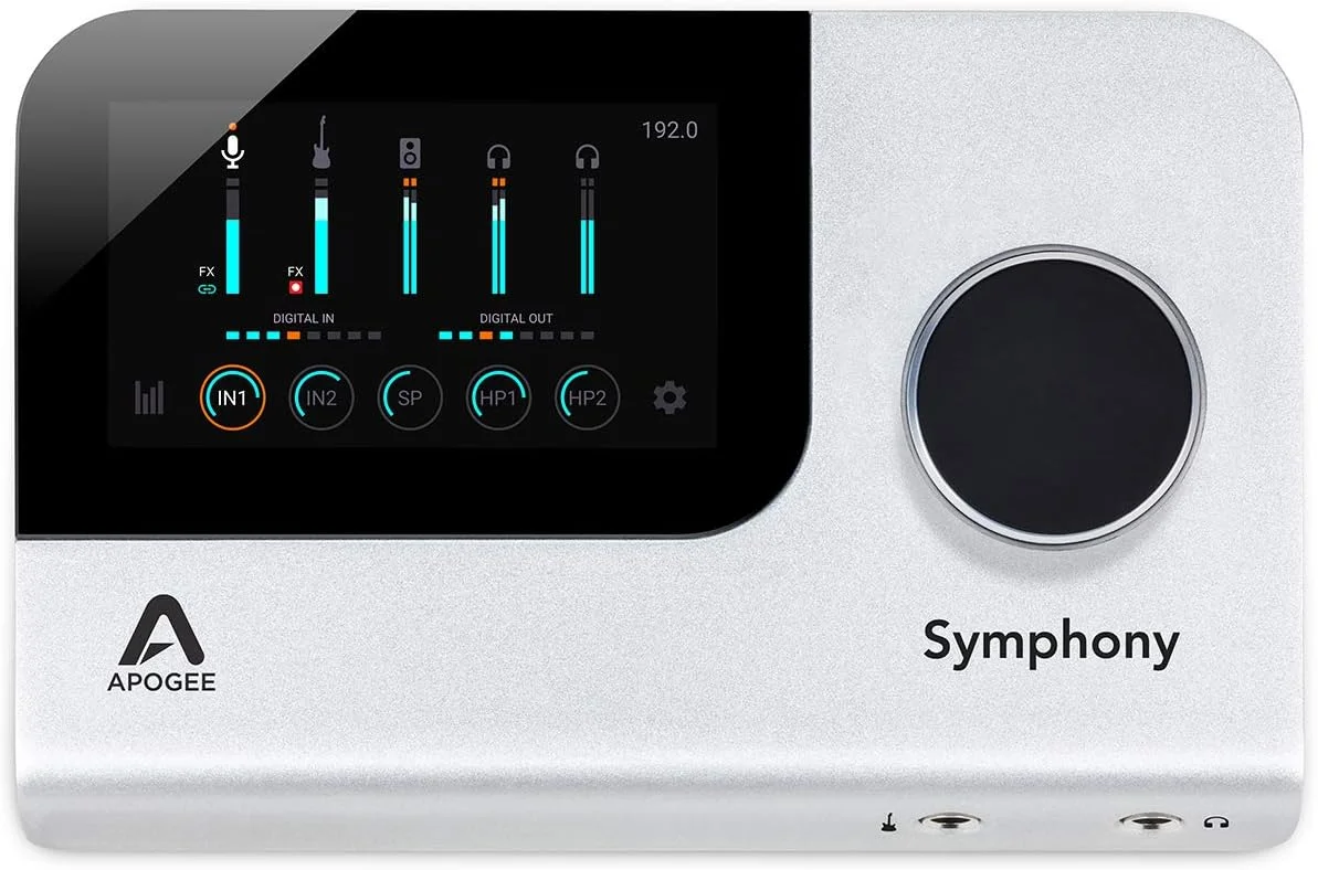 کارت صدای حرفه ای Apogee Symphony Desktop با صفحه نمایش لمسی، آمپلی فایر هدفون با فانتوم پاور برای ضبط، پخش زنده و پادکست، سازگار با مک، کامپیوتر، آیفون و آیپد کارت صدای حرفه ای Apogee Symphony Desktop با صفحه نمایش لمسی، آمپلی فایر هدفون با فانتوم پاور برای ضبط، پخش زنده و پادکست، سازگار با مک، کامپیوتر، آیفون و آیپد