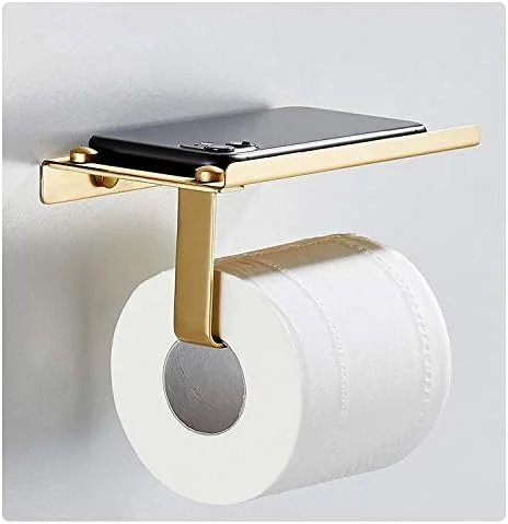 جا دستمال کاغذی رولی بدون نیاز به سوراخکاری، استیل ضد زنگ 304، چند منظوره، دارای جای موبایل