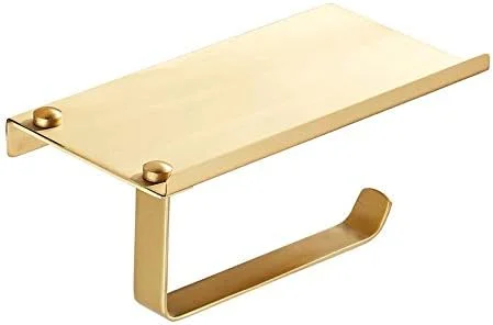 جا دستمال کاغذی رولی بدون نیاز به سوراخکاری، استیل 304، چند منظوره، دارای جای موبایل