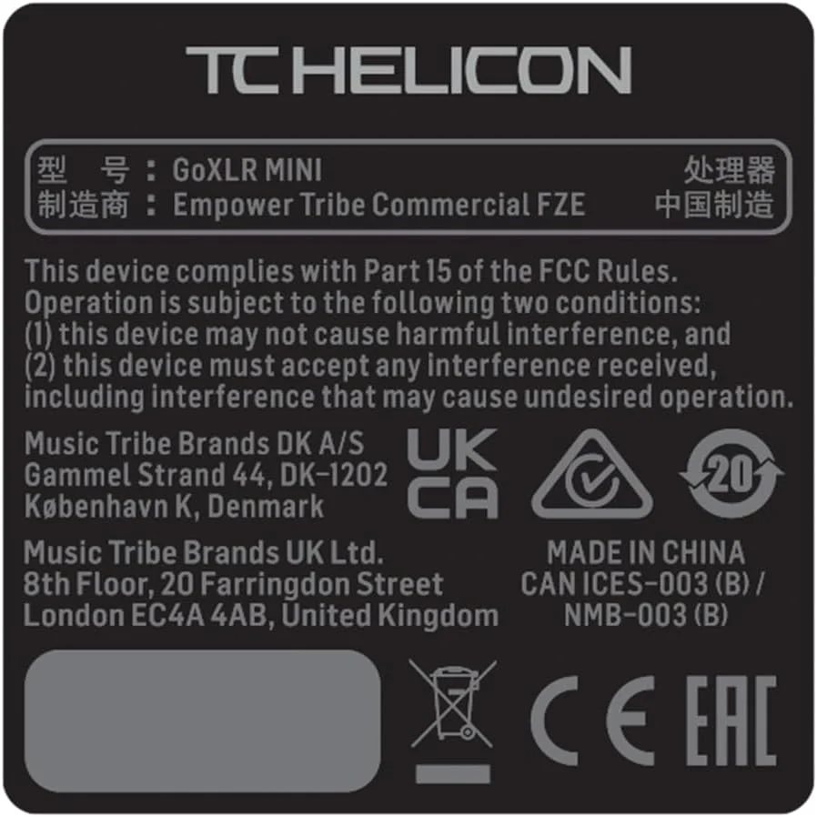 میکسر پخش آنلاین TC Helicon GoXLR MINI-WH با رابط USB/Audio و پری امپ Midas میکسر پخش آنلاین TC Helicon GoXLR MINI-WH با رابط USB/Audio و پری امپ Midas