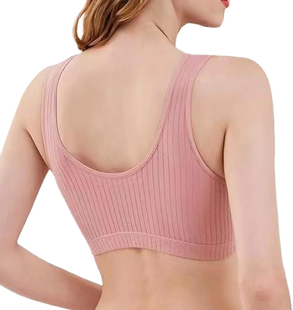 سوتین شیردهی نخی Dress Cici، سوتین بارداری راحت و بدون سیم برای شیردهی، بسته 4 عددی سوتین بارداری (بسته 4 عددی)