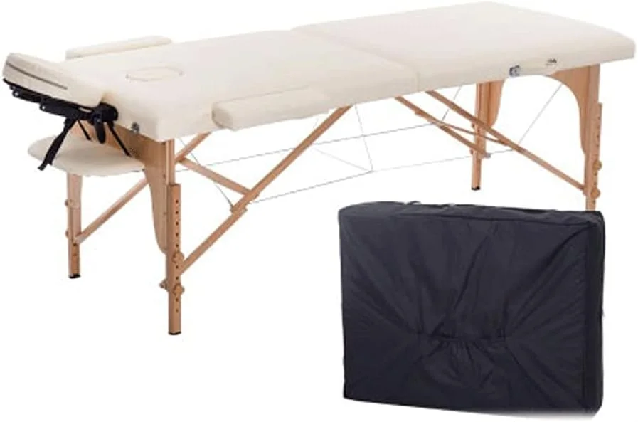 BOERNISEN Folding Bed Massage Table Portable 2 Section Folding Couch Bed Lightweight Beauty Salon Tattoo Therapy Wooden Frame 70 cm width -Black (Color : White) BOERNISEN Folding Bed Massage Table Portable 2 Section Folding Couch Bed Lightweight Beauty Salon Tattoo Therapy Wooden Frame 70 cm width -Black (Color : White)