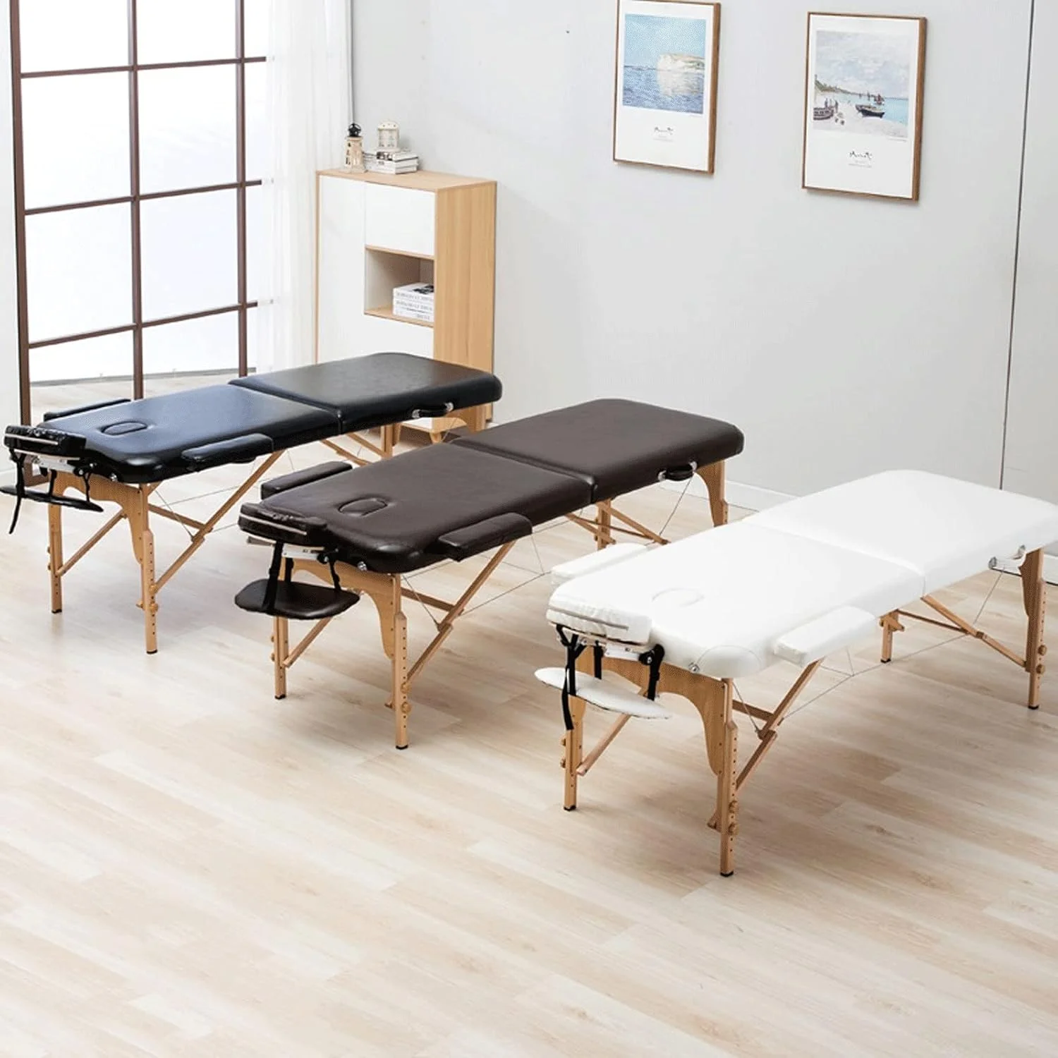 BOERNISEN Folding Bed Massage Table Portable 2 Section Folding Couch Bed Lightweight Beauty Salon Tattoo Therapy Wooden Frame 70 cm width -Black (Color : White) BOERNISEN Folding Bed Massage Table Portable 2 Section Folding Couch Bed Lightweight Beauty Salon Tattoo Therapy Wooden Frame 70 cm width -Black (Color : White)