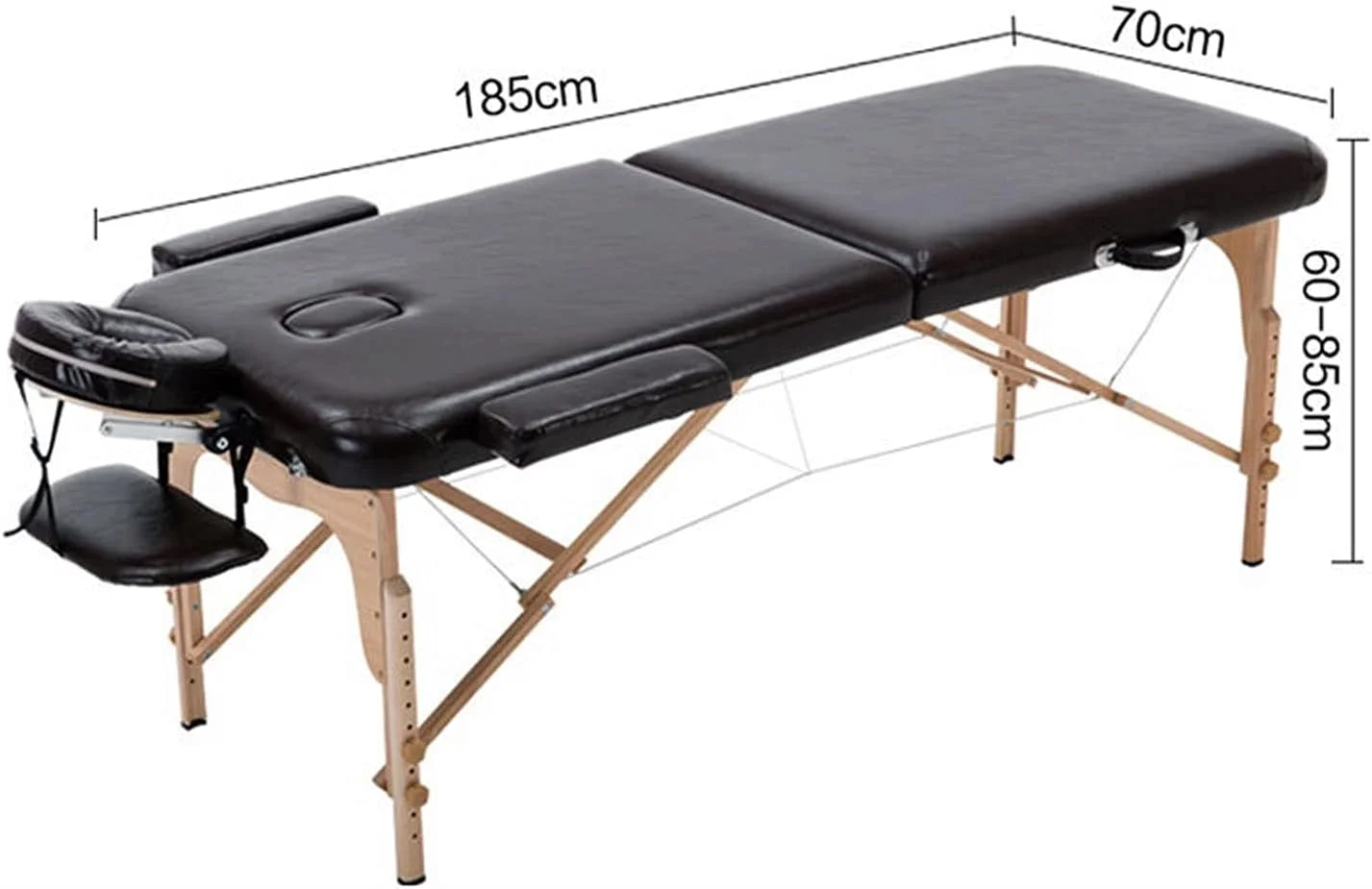 BOERNISEN Folding Bed Massage Table Portable 2 Section Folding Couch Bed Lightweight Beauty Salon Tattoo Therapy Wooden Frame 70 cm width -Black (Color : Pink) BOERNISEN Folding Bed Massage Table Portable 2 Section Folding Couch Bed Lightweight Beauty Salon Tattoo Therapy Wooden Frame 70 cm width -Black (Color : Pink)