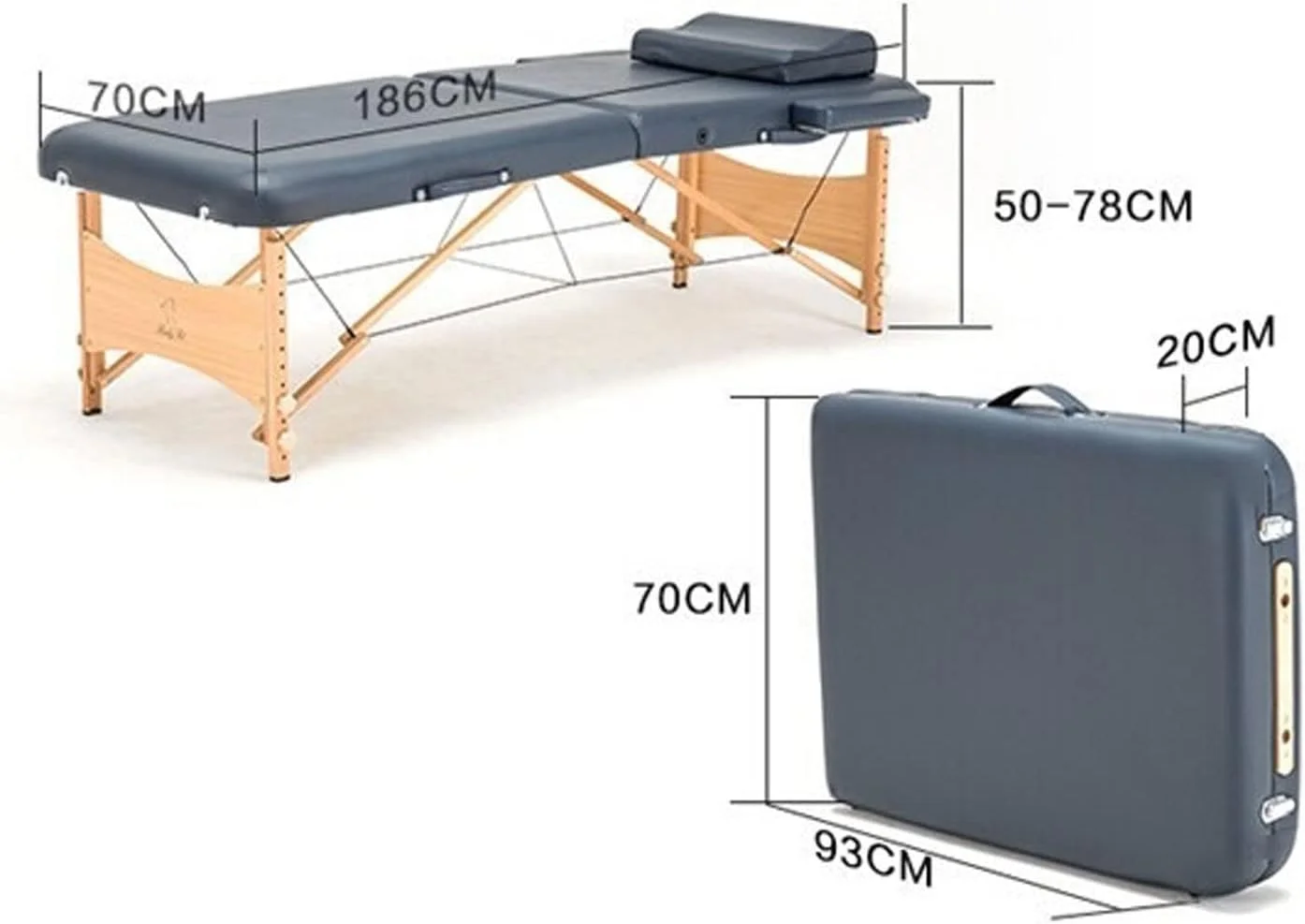 تخت تاشو BOERNISEN، تخت خواب تاشو قابل حمل و راحت، تخت ماساژ مبلمان تاشو (رنگ: قرمز)